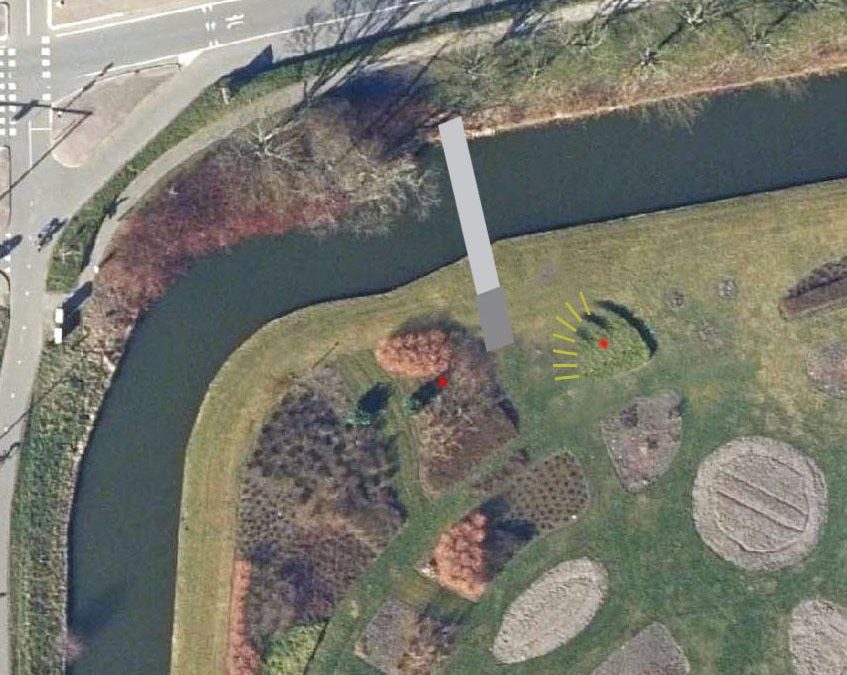 De nieuwe brug als toegang tot de Garden